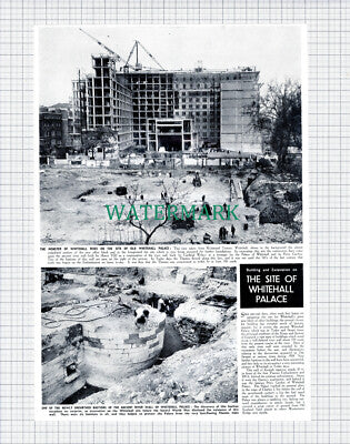 (X501) Whitehall Palace Building And Excavation - 1950 Clip