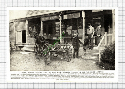 Horton & Horne Post Office America   - c.1920s Cutting / Print