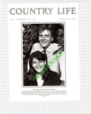 Emma Williams Anglesey Radcliffe Royds Bodelwyddan Castle - 1988 Cutting