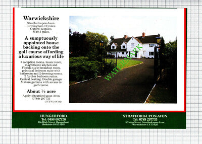 Stratford Upon Avon House Sale Advert - 1991 Cutting
