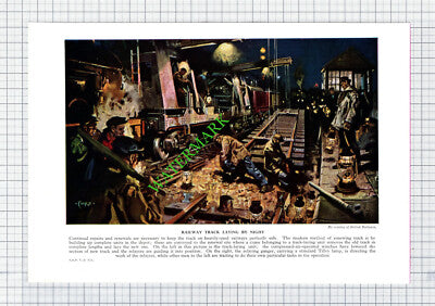 Railway Track Laying / Rail Transport Shipbuilding Yard - c.1950s Book Print