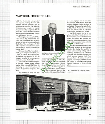Brampton Canada M&P Tool Max Prufer  /  Colony Lincoln Mercury - 1980s Article