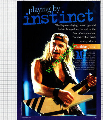 Matthias Jabs German Guitarist - 1996 Article