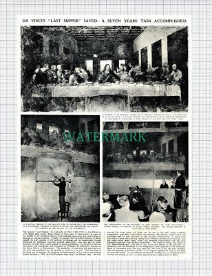 X814) Prof M Pelliciolli The Last Supper S Maria Delle Grazie Milan - 1954 Clip
