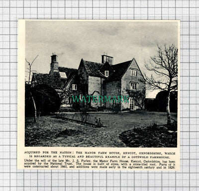 C5027) Manor Farm House Kencot Oxfordshire JS Furley National Trust -1950 Clip