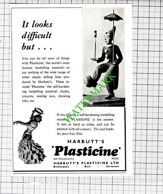 Harbutt's Plasticine Ltd Small Advert  - 1950 Cutting