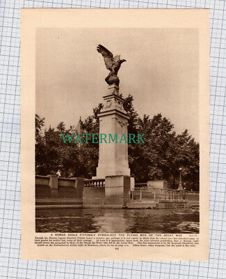 London Embankment War Memorial / Richard LionHeart Statue - c.1925 Print
