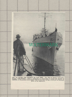 C4108) Danish Frigate Galathea at Plymouth - 1950 Clip