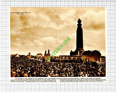 Portsmouth Naval War Memorial Unveiling -  1953 Cutting