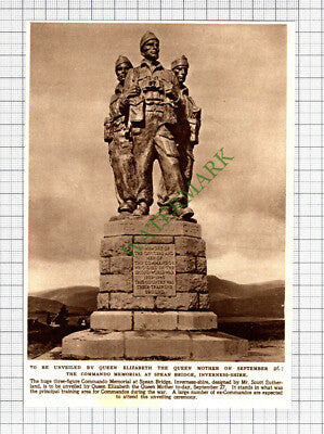 C8126) Commando Memorial Spean Bridge Mr Scott Sutherland - 1952 Cutting
