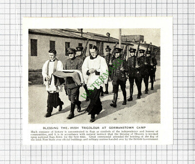 Gormanstown Camp Blessing Irish Tricolour - c.1930s  Cutting