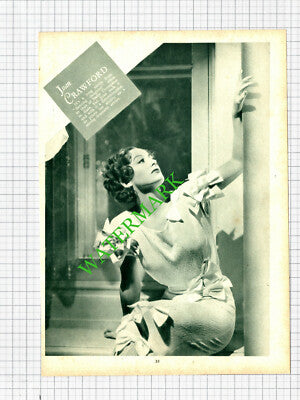 Joan Crawford / Leila Hyams Actress - 1930s Book Print