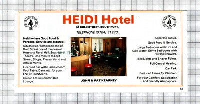 C7642) Heidi Hotel Southport Kearney / Silverdale Colin Costa - 1986 Advert