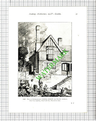 Dormers Bovingdon Walter Hewitt / Oliver Leeson Northumberland - 1910 Print