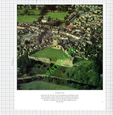 Rievaulx Abbey / Richmond North Yorkshire Castle - 1980s Cutting / Print