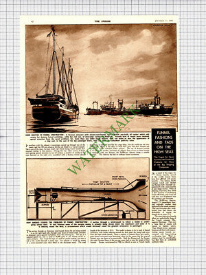 Ships Funnels Robin Sherwood Ship America Bremen Bertha von Busch -  1947