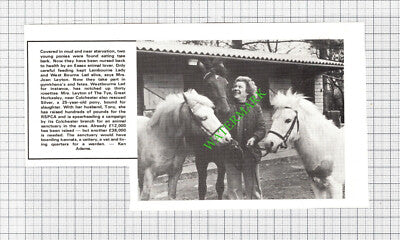 Mrs Joan Layton Tony Great Horkesley Colchester Essex Horse Rescue  1979 Cutting