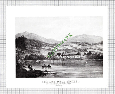 The Low Wood Hotel  Wray Castle Windermere  - 1960's Book Print