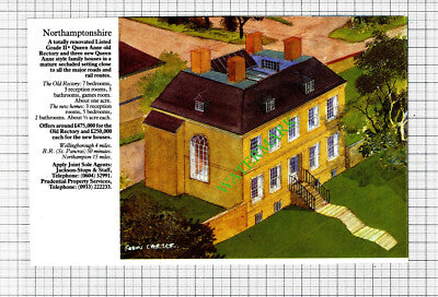 The Old Rectory Near Wellingborough Northants House Sale Advert - 1988 Cutting