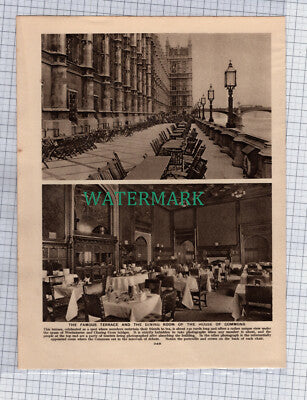 (8768) House Of Commons Dining Room & Terrace - c.1925 Book Print