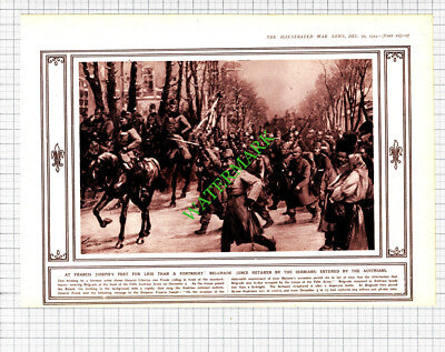 General Liborius von Frank Belgrade World War One  -1914 Cutting / Print