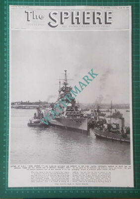 HMS King George V Ship To Be Mothballed At Gareloch - 1950 Clipping