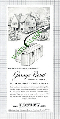 9808) Ernest Batley Limited Garage Advert - 1948 Cutting