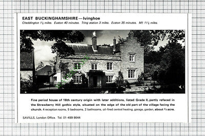 Ivinghoe Buckinghamshire House Sale Advert - 1977 Cutting
