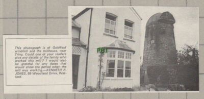 C1277) Goldfield Windmill Near Tring - 1971 Clip
