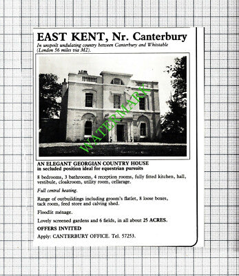 Canterbury Kent House Sale Advert - 1980 Cutting