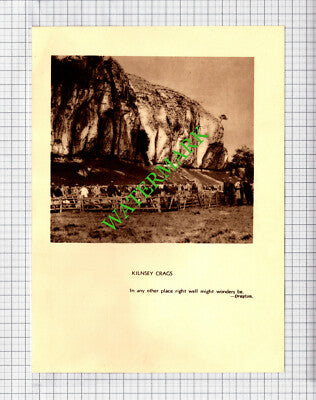 Swaledale / Kilnsey Crags Yorkshire  - c.1930s Book Print
