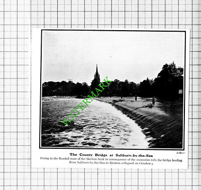 Saltburn By The Sea Flood - 1903 Small Cutting