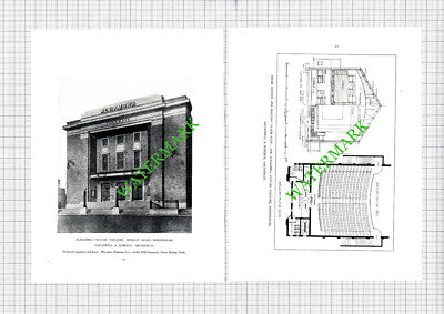 Alhambra Picture Theatre Moseley Road Birmingham Satchwell  - 1929 Book Prints