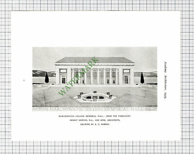 Marlborough College Ernest Newton / British Pavilion Easton Robertson  - c.1925