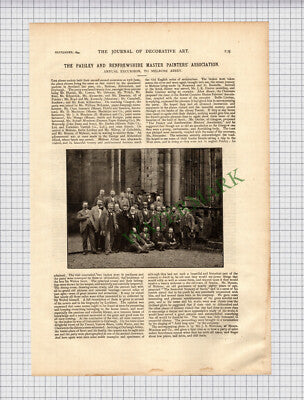 X203) Paisley & Renfrewshire Master Painters Melrose Abbey  - 1894 Cutting