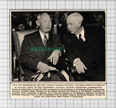 C2887) Prince Rupprecht Of Bavaria Nuremberg National Museum Centenary - 1952