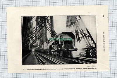 C4618) LNER Locomotive 1000 Forth Bridge Railway Train - 1930 Clip