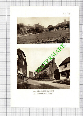 Branston Coleby Lincolnshire / Groombridge Goudhurst Kent 1932 Cutting/ Print