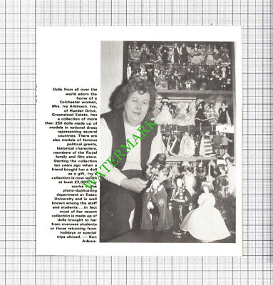 Mrs Ivy Atkinson Colchester Essex University Doll Collection - 1979 Cutting