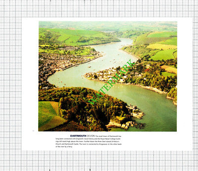 Dartmouth Devon / Cowes Isle Of Wight Aerial View  c.1990s Cutting / Print