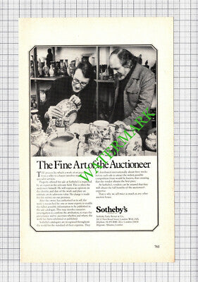 Sotheby's Auctioneers Advert - 1978 Cutting