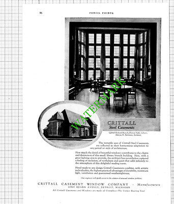 Crittall Casement Window Co Detroit Library  USA  -  1926 Advert