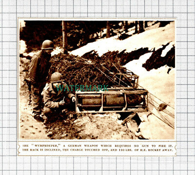 C5703) The Wurfkoeper German Weapon World War 2 - 1945 Cutting