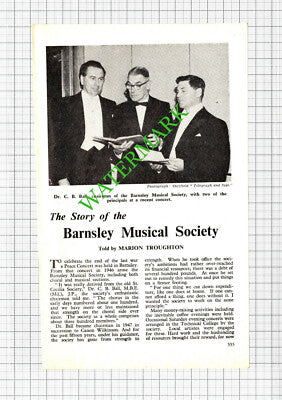 Barnsley Musical Society Dr C B Ball  - 1963 Article