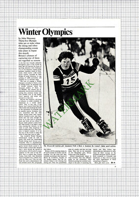 Olympic Skiing Annemarie Proll Austria Gina Hathorn Divina Galica - 1972 Article