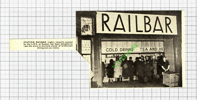 Euston Station Railbar LMS Railway WW2   World War Two   - 1943 SMALL Cutting