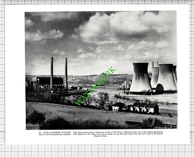 Stella Power Station Northumberland / Corbridge On Tyne - c.1960 Cutting / Print