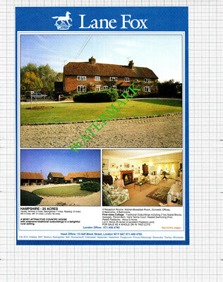 Hartley Wintney Hampshire House Sale Advert - 1991 Cutting
