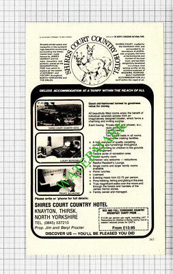 Shires Court Country Hotel Knayton Thirsk Yorkshire Advert - 1984 Cutting