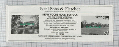 C7775) The Mill House Water Mill Woodbridge Suffolk- 1980 House Advert